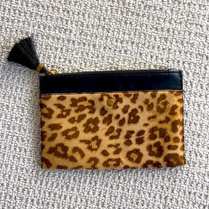 J crew leopard clutch